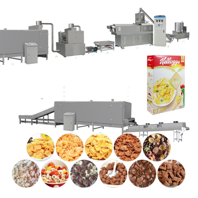 SS304 Γραμμή παραγωγής καλαμποκιού Extruder τροφίμων 300kg/h Επεξεργασία σιτηρών