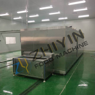 SUS304 2000kg/h Μηχανή κατάψυξης τροφίμων Μηχανή γρήγορης κατάψυξης για θαλασσινά