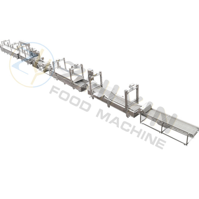 1000kg/h Γραμμή επεξεργασίας τηγανητών πατατών 12mm Κόψιμο 380V